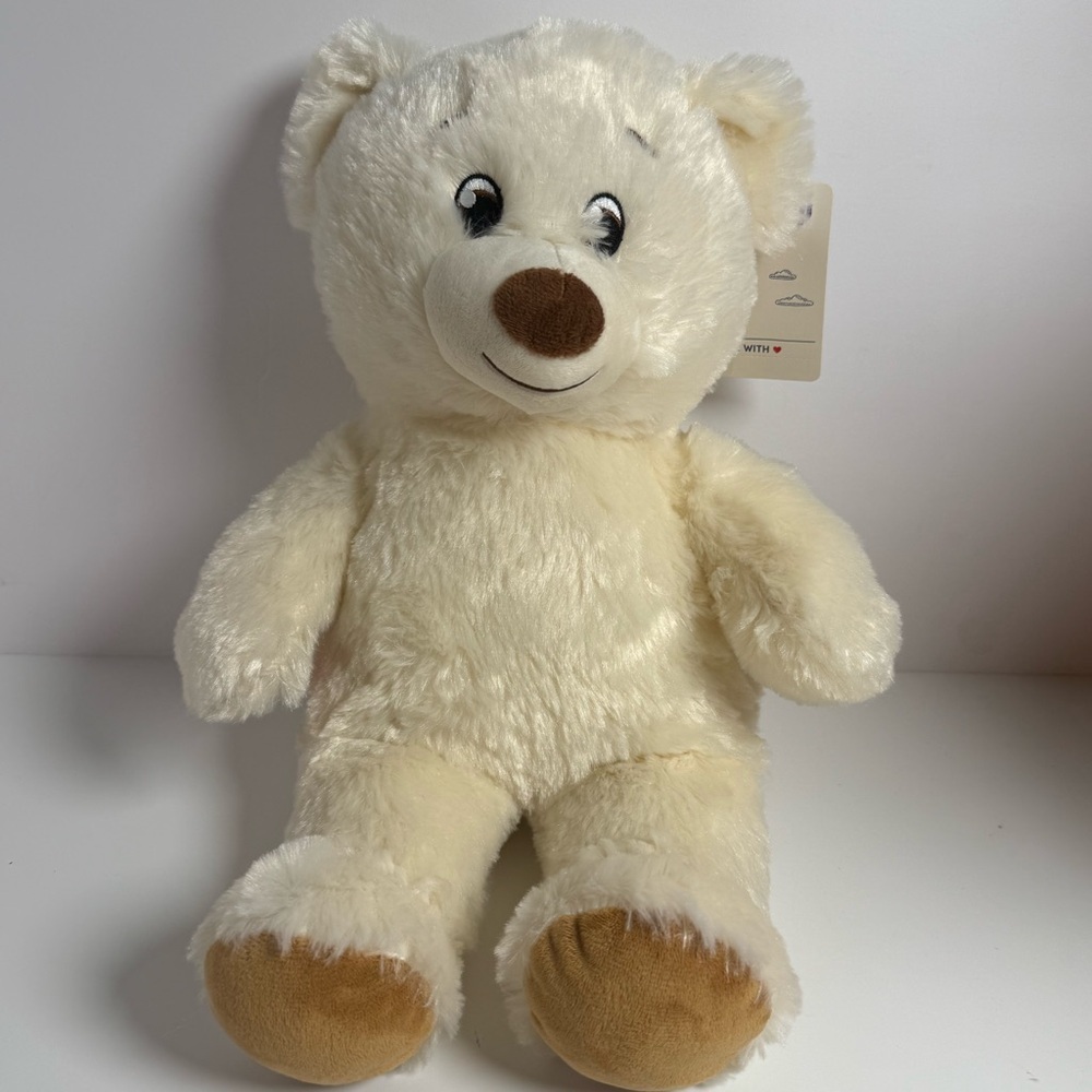 BUILD A BEAR BAB WORKSHOP LIL PUDDING CUB CREAM BEIGE PLUSH BEAR 15” NWT Stuffed